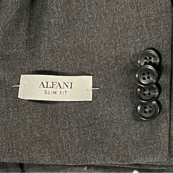 Alfani Men's Slim-Fit Stretch Solid Suit Jacket Charcoal Grey 40R Blazer New Tag - Picture 10 of 13